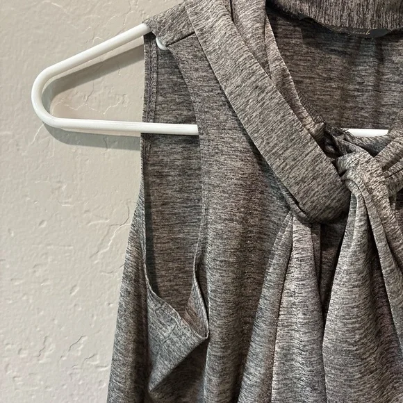 Candid Soul Gray Tie-able Sleeveless Blouse - Picture 6 of 8